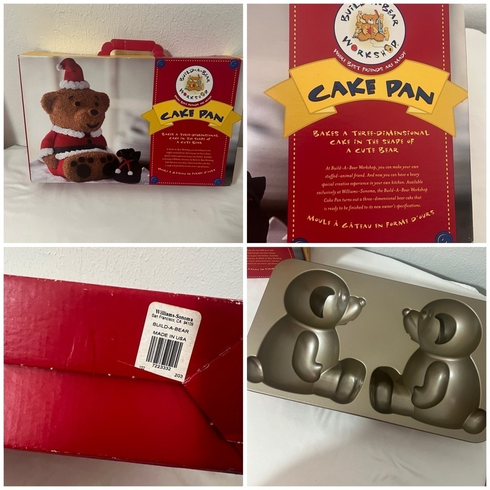 Nordic Ware Nonstick William Sonoma 3D Build A Bear Cake Pan NWOT Cast Aluminum